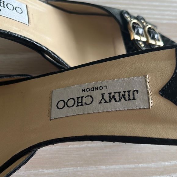 Jimmy Choo Open Toe Black Sandals size 39 - Picture 7 of 12